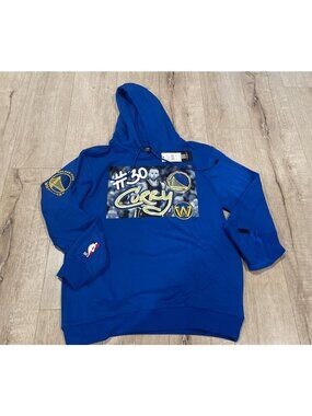 PRO Authentic NBA #3O CURRY Golden State WARRIORS Stitch Logo Hoodie Men M NWT